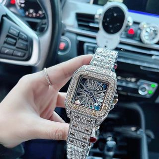 ĐỒNG HỒ NAM TRUNG CẤP CẢTIER FULL HỘT GIẢ CƠ