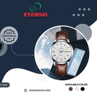 Đồng Hồ Nam - Thương Hiệu ETERNO EM2002L DA NÂU TRẮNG
