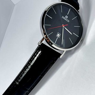 Đồng Hồ Nam - Thương Hiệu DRACO D21-ST02 "Classic Boy" đen dây da bò đen