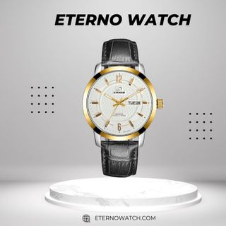 Đồng Hồ Nam - Thương Hiệu ETERNO EM2002L DA ĐEN DEMI