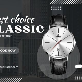 Đồng Hồ Nam - Thương Hiệu DRACO D21-ST02 "Classic Boy" trắng dây da bò đen