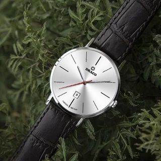 Đồng Hồ Nam - Thương Hiệu DRACO D21-ST02 "Classic Boy" trắng dây da bò đen