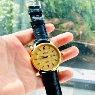 Đồng Hồ Nam - Thương Hiệu ETERNO EM2002L DA ĐEN FULL VÀNG