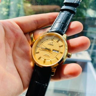 Đồng Hồ Nam - Thương Hiệu ETERNO EM2002L DA ĐEN FULL VÀNG