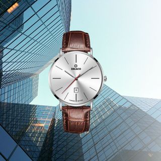 Đồng Hồ Nam - Thương Hiệu DRACO D21-ST02 "Classic Boy" trắng dây da bò nâu