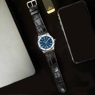 Đồng Hồ Nam - Thương Hiệu DRACO D22-DR04 “Revolution Watch” xanh dây da bò đen