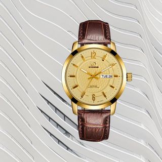 Đồng Hồ Nam - Thương Hiệu ETERNO EM2002L DA NÂU FULL VÀNG