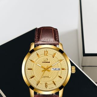 Đồng Hồ Nam - Thương Hiệu ETERNO EM2002L DA NÂU FULL VÀNG