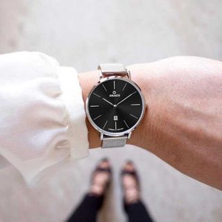 Đồng Hồ Nữ - Thương Hiệu DRACO D22-STN02 "Classic Girl" đen dây lưới trắng