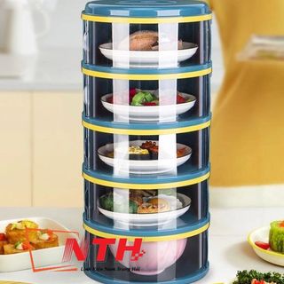 LỒNG BÀN 5 TẦNG XANH GẤP GỌN