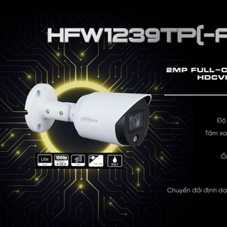 Camera HDCVI 2MP Full Color DAHUA DH-HAC-HFW1239TP-A-LED-S2 (KBT)