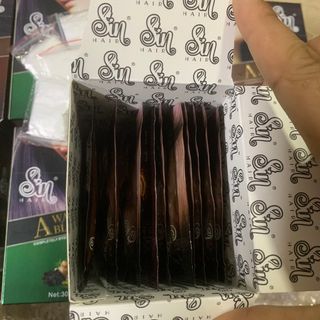 Hộp 10 Gói Dầu Gội Phủ Bạc SIN HAIR 30ml (Nâu ,Đen)