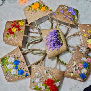 Túi cỏ bàng thêu sz trung nhiều mẫu 1