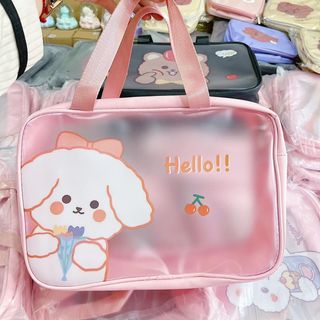 Túi đựng mỹ phẩm PVC chống thấm size đại 31x20x10cm