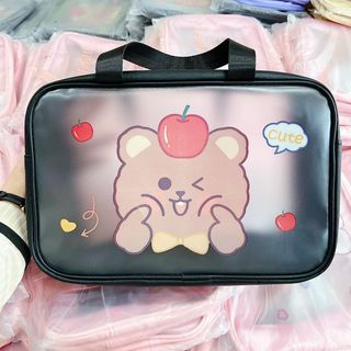 Túi đựng mỹ phẩm PVC chống thấm size đại 31x20x10cm