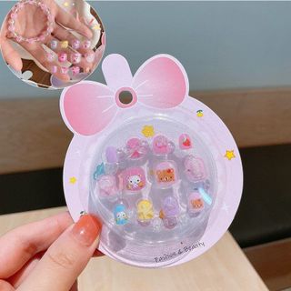 Set dán móng bé đính charm kèm vòng tay