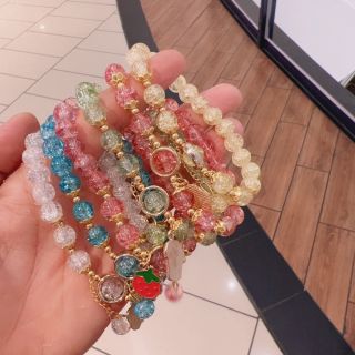 Vòng tay đá pha lê charm cho nữ