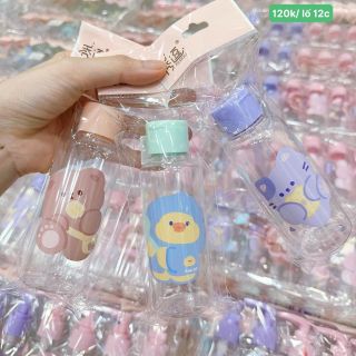 Lố 12 chai chiết mỹ phẩm vòi, xịt nắp 75ml