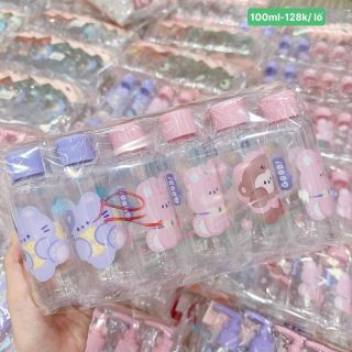 Lố 12 chai chiết mỹ phẩm vòi, xịt nắp 100ml