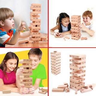 Đồ chơi rút gỗ cỡ lớn kèm xúc xắc