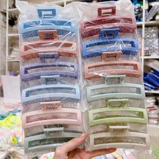 Cào tóc, kẹp tóc chữ nhật 13cm lố 12 cái