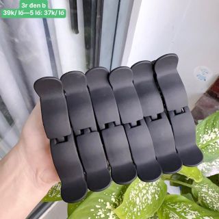 Kẹp tóc, gấp tóc 3 răng, 5 răng nhám đen lố 12 cái