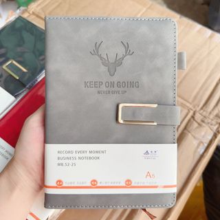 Sổ bìa da A5 200tr có gài
