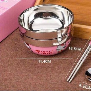Set BÁT INOX CHỐNG NÓNG CHO BÉ