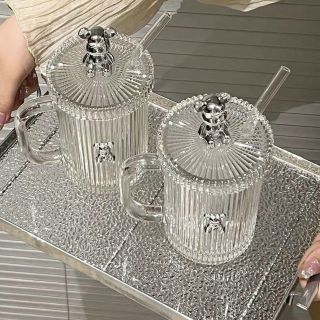 CỐC THỦY TINH NẮP GẤU