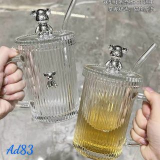 CỐC THỦY TINH NẮP GẤU