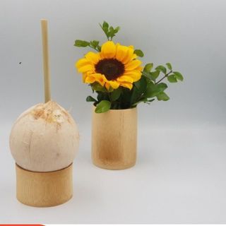 CỐC TRE UỐNG NƯỚC - LY TRE DECOR CẮM HOA CỐC UỐNG TRÀ CHỐNG NÓNG BẰNG TRE TỰ NHIÊN