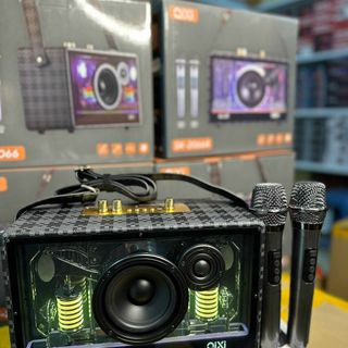 Loa bluetooth QiXi SK- 2066A kèm 2 micro karaoke, Loa To, Bass Mạnh