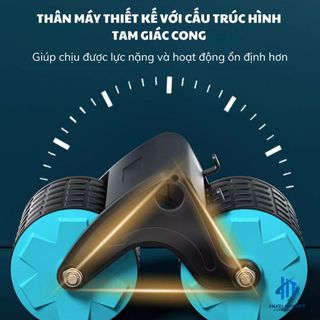 Con Lăn Trợ Lực, Con Lăn Tập Bụng Tại Nhà 2 Bánh Để Tay Phản Lực Tiện Dụng, Chất Liêu Cao Cấp