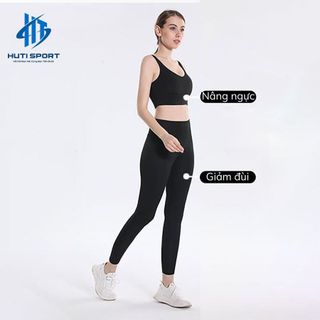 Bộ Quần Áo Tập Gym Nữ, Set Đồ Thun Dài BTG03 Tập Thể Thao, Yoga, Aerobic Co Dãn Tốt Ôm Body Tôn Dáng Lưng Cao