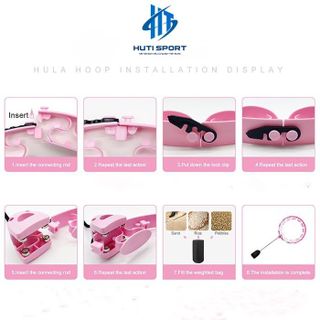 Vòng Lắc Eo, Vòng Lắc Hula Hood Massage Làm Giảm Mỡ Bụng, Eo Hông Thon Gọn, Hàng Cao Cấp Có Thể Tháo Lắp Tiện Lợi