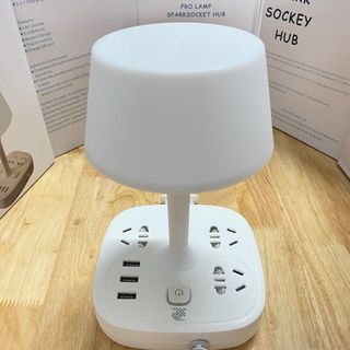 Đèn ngủ để bàn , điều chỉnh độ sáng tích hợp ổ cắm đa năng có cổng usb tiện lợi