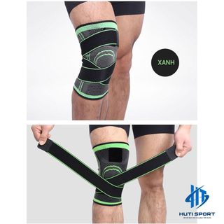 Bảo Vệ Đầu Gối, Đai Quấn Băng Bó Gối Thoáng Khí Có Đai Cuốn Aolikes AL7720 Chơi Thể Thao Tập Gym Cầu Lông Đá Banh