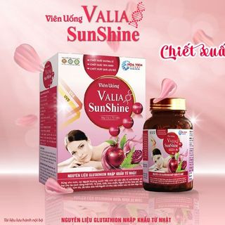 Viên uống chống nắng Valia SunShine - Hỗ trợ chống nắng, chống Oxy hóa, tăng tính đàn hồi cho da và giảm nguy cơ nám sạm da (Hộp)