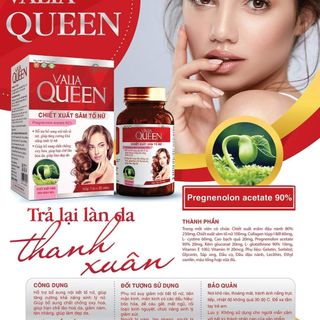 Viên uống nội tiết VALIA QUEEN giúp tăng cường nội tiết tố nữ, tăng khả năng sinh lý, chống lão hóa da, làm đẹp da (Hộp)