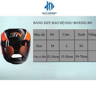 Mũ Bảo Hộ Đầu Boxing, Giáp Nón Bảo Vệ Đấm Bốc Quyền Anh Muay Thái MMA Nam Nữ Cao Cấp Chính Hãng BN