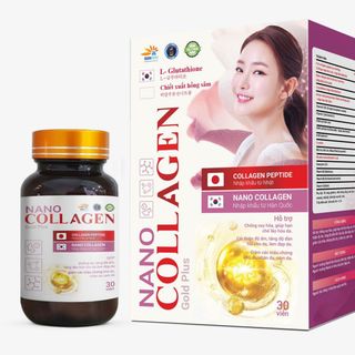 Viên uống chống lão hóa Nano Collagen Gold Plus - Bổ sung collagen giúp ngăn ngừa lão hóa da, giảm khô da, nhăn da, nám da, giữ ẩm cho da giúp làm đẹp da. (Hộp)