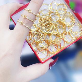 Nhẫn kim tiền vàng tây 10k