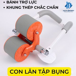 Con Lăn Tập Bụng Có Trợ Lực Chuyển Đổi Dễ Dàng 2 Bánh Cao Cấp, Có Đồng Hồ Thông Minh