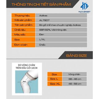 Bó Gối Aolikes AL7907, Đai Bảo Vệ Khớp Gối Cao Cấp Thể Thao Bóng Chuyền Bóng Rổ Chính Hãng ( 1 Chiếc )