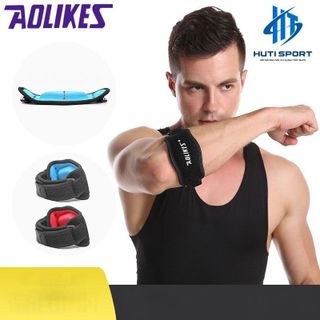 Băng Khuỷu Tay, Đai Bó Cơ Khuỷu Tay Cùi Chỏ Có Đệm Hơi Silicone Hổ Trợ Vận Động Thể Thao Tập Gym Aolikes AL7949