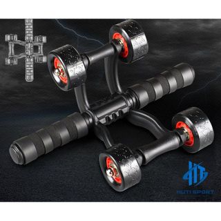 Con Lăn Tập Bụng HUTI SPORT Dụng Cụ Tập Cơ Bụng Tập Gym Thể Dục Tại Nhà 4 Bánh Xe AB Slimmer