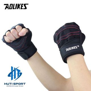 Bao Tay Tập Gym, Găng Tay Tập Tạ Thể Hình Xà Đơn Nam Nữ Có Đai Cuốn Cao Cấp Aolikes AL109