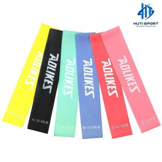Dây Kháng Lực Tập Gym, Bộ 6 Dây Cao Su Kháng Lực Tập Chân Mông Aolikes AL3601 Mini Band, Phụ Kiện Tập Gym Nữ