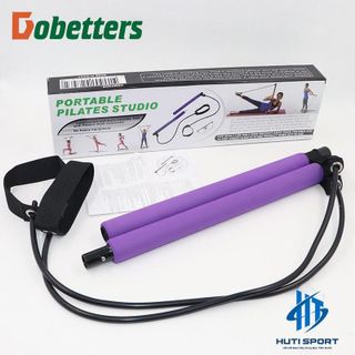 Gậy Tập Gym, Thanh Gậy Tập Gym Sitck Yoga Kèm Dây Kháng Lực Tập Luyện Thể Thao Tại Nhà
