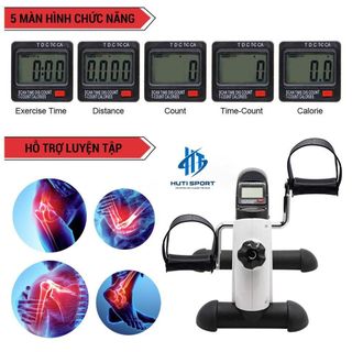 Xe Đạp Thể Dục HUTI SPORT, Xe Đạp Mini Tập Thể Dục Thể Thao Tại Nhà Cao Cấp Có Đồng Hồ Đếm Số Tiện Lợi